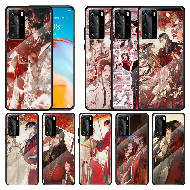

Heaven official's blessing For Huawei P Smart 2021 2020 Z P40 P30 P20 P10 Lite Nova 5i 2019 Pro Plus Tempered Glass Phone Case