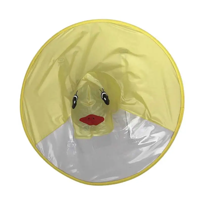 Дождевик складной из ПВХ с рисунком желтой утки 90 170 см|Дождевик для