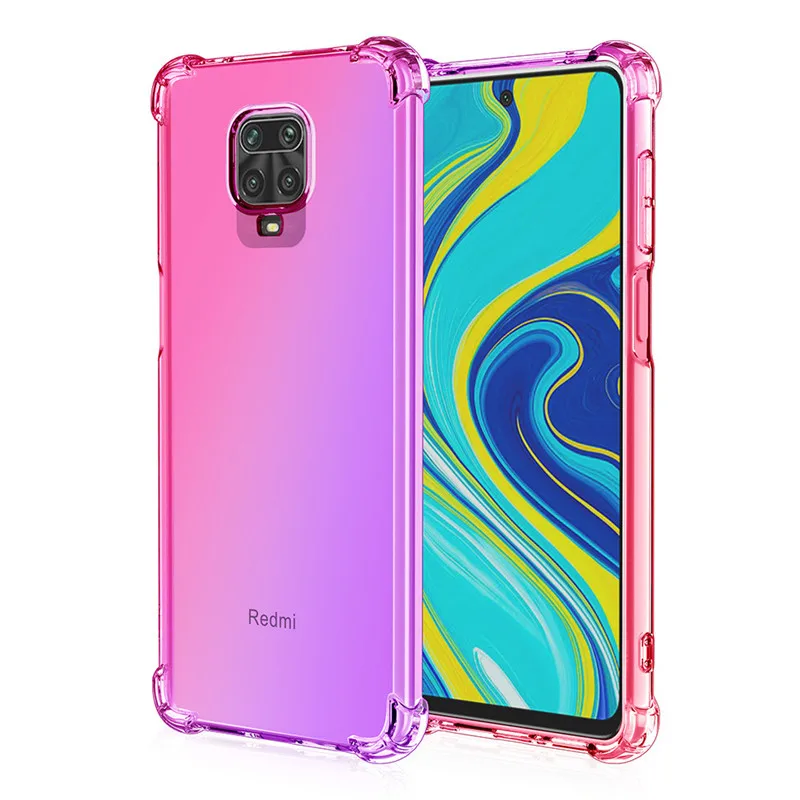 

Colorful Transparent Gradient Soft TPU Cover For Xiaomi mi 10 Lite Mi Note 10 Lite Redmi Note 9s Note 9 Pro Max Case Shockproof