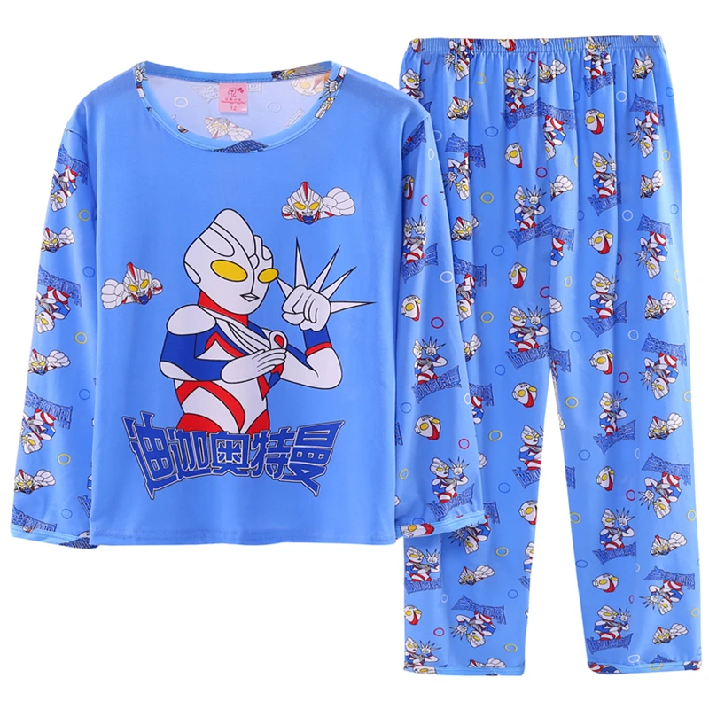 Осенне зимние детские пижамные комплекты модный детский костюм с длинными