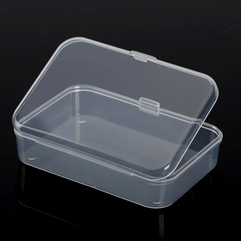 

1pc 8.8*6*2.1cm Transparent Rectangular Plastic Box Maquillaje Box Organizador Makeup Pp Small Storage Jewelry Organizer K8U7