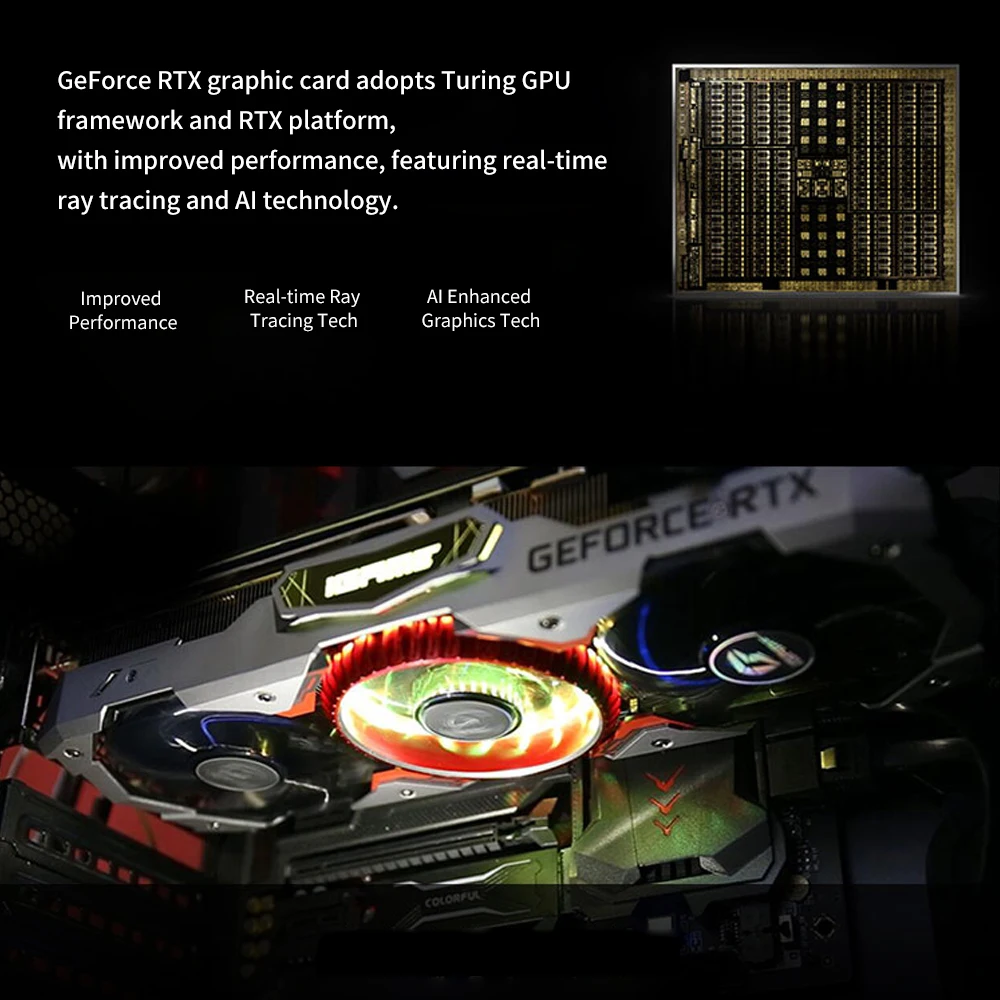 Красочная iGame GeForce RTX 2080 Super Advanced OC GDDR6 8G Графическая панель с карточками сзади Armor 5*8 мм медь