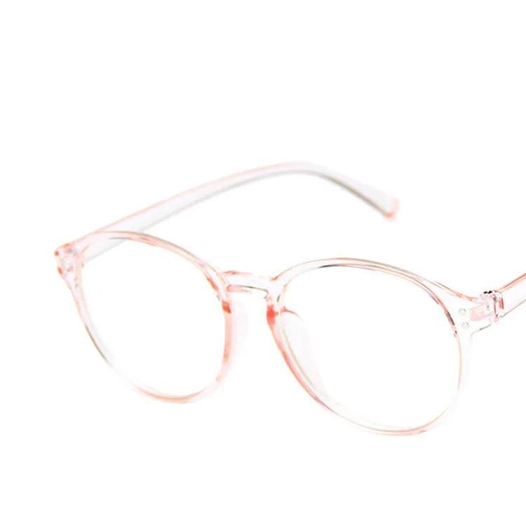 Модные металлические необычные очки, оправа для женщин, Oculos De Grau, ретро большой полигон, компьютер, анти-синий светильник, плоские очки для мужчин - Цвет оправы: Transparent red