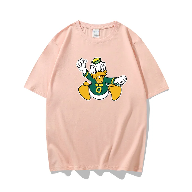 

Disney summer trendy Korean version all-match girl round neck bottom shirt Donald Duck series loose cotton short-sleeved T-shirt
