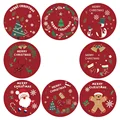100-500Pcs wesołych naklejki świąteczne motyw świąteczny Seal samoprzylepne etykiety dla DIY prezent pakiet do pieczenia koperta biurowe Decor