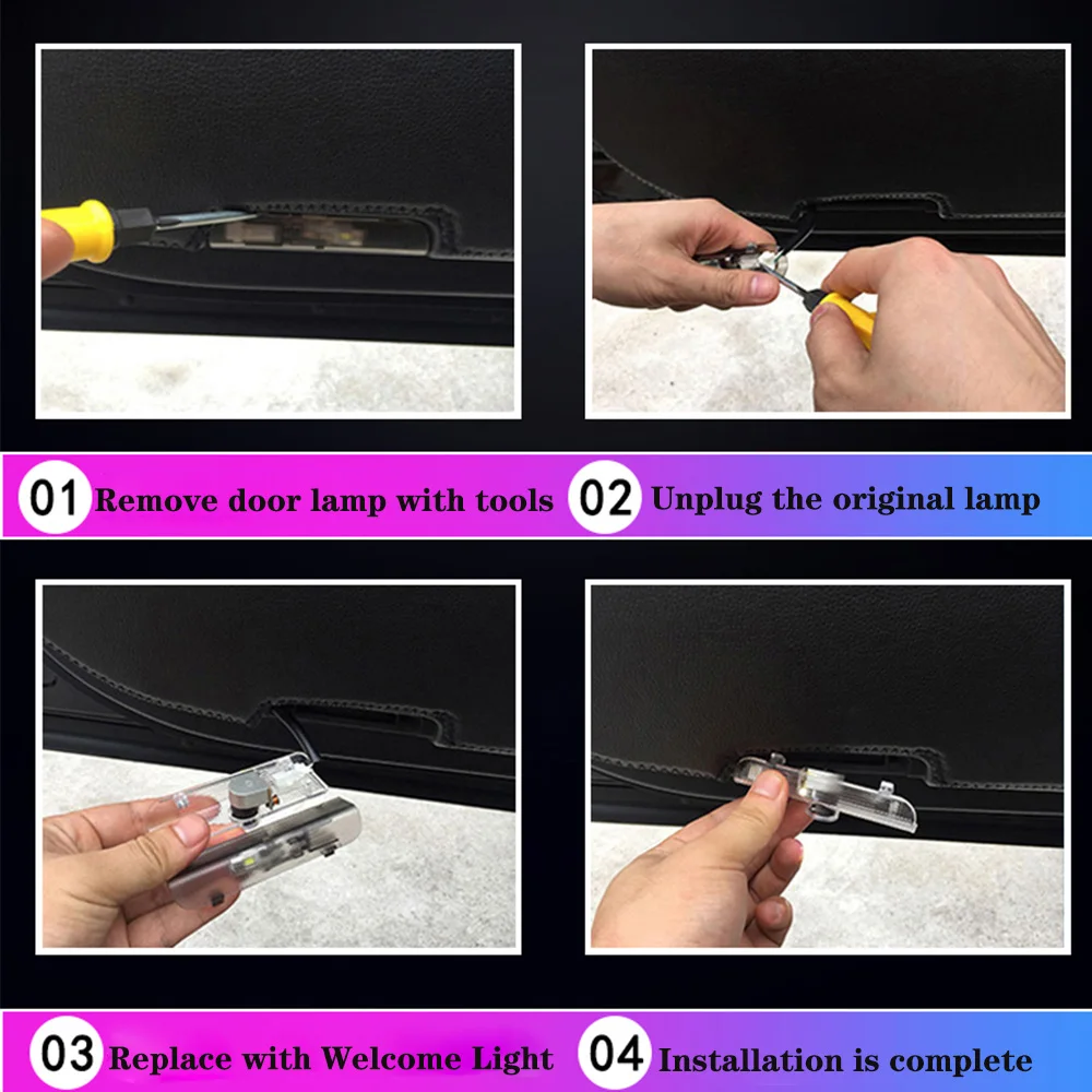 2 светодиодный т. Светодиодные Автомобильные дверные приветственные огни для Nissan