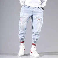 streetwear hip hop cargo pants mens jeans cargo pants elastic harun pants joggers pants in autumn and winter sweatpants men