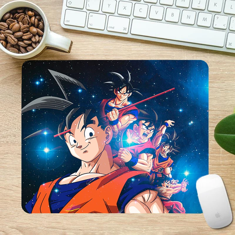 Goku Keyboard and Mouse Pad Gamer Mat Small Table Pads Gaming Computer Desks Anime Mousepad Cute For Office Desktop Deskmat Rug