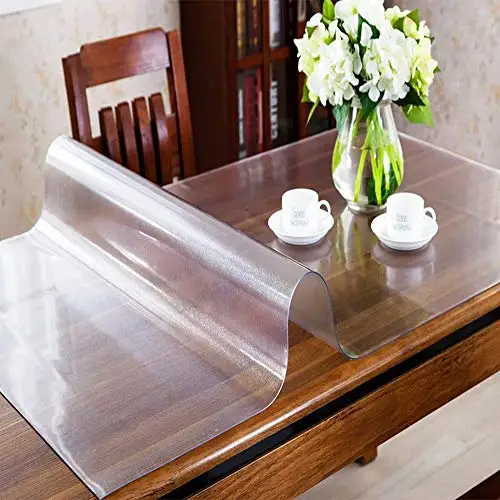 Frosted 1.5mm Thick Защитный коврик-60x24 дюймов водонепроницаемый пластиковый настольный протектор для 5 футов стол прямоугольник виниловое покрытие для стола ПВХ Настольный коврик f - Цвет: Frosted 1.5mm Thick