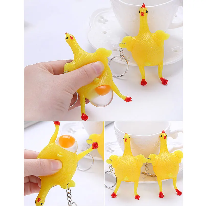 Сжимаемый антистресс Восстанавливающий восходящий мини крик курица цыпленок