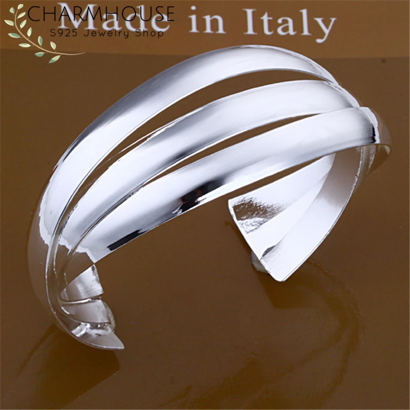 Женский витой браслет из серебра 925 пробы|Браслеты| |