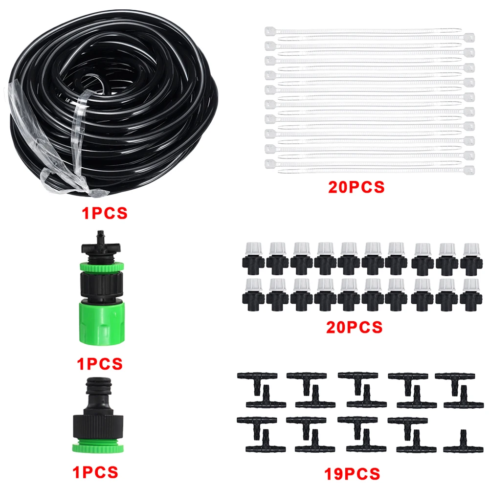 Комплект для полива сада система микро-ирригации с водяным туманом патио 15 м и 25