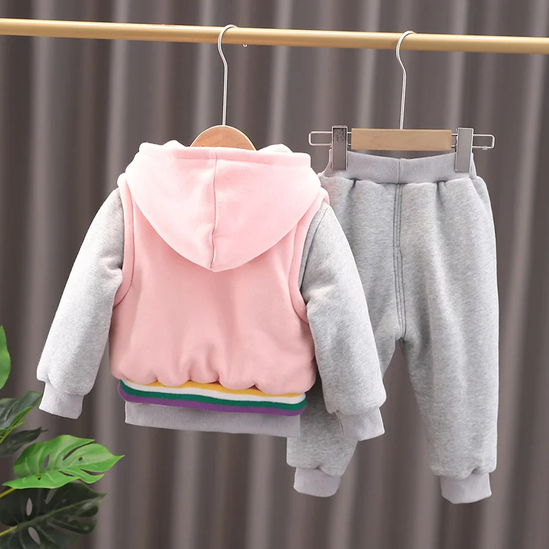 Комплект для девочек зимняя утепленная хлопковая одежда из плюша 2021 г. новое