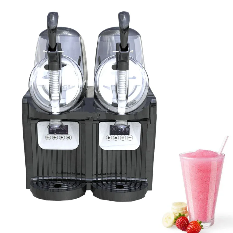 

Automatic Slush Make Machine 2 Tank Electric Soft Ice Slush Sand Ice Tea Juice Making Machine Commercial Use2.5L*2