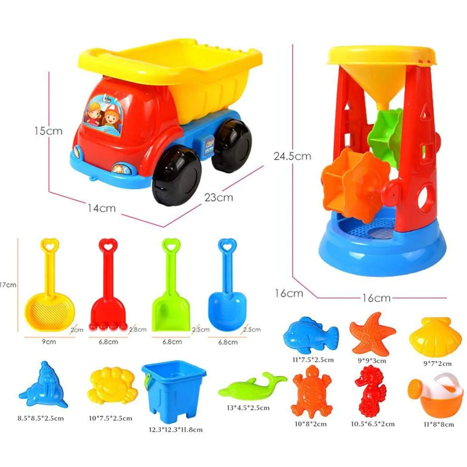 

Children's Beach Sand Toy Set Summer Outdoor Beach Sand Tool Kit Play House Educational Sand Digging Toy