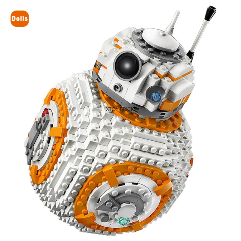 Строительные блоки в наличии Starplan BB8 BB 8 Robot с фигурками Kylo Ren's TIE Fighter детские