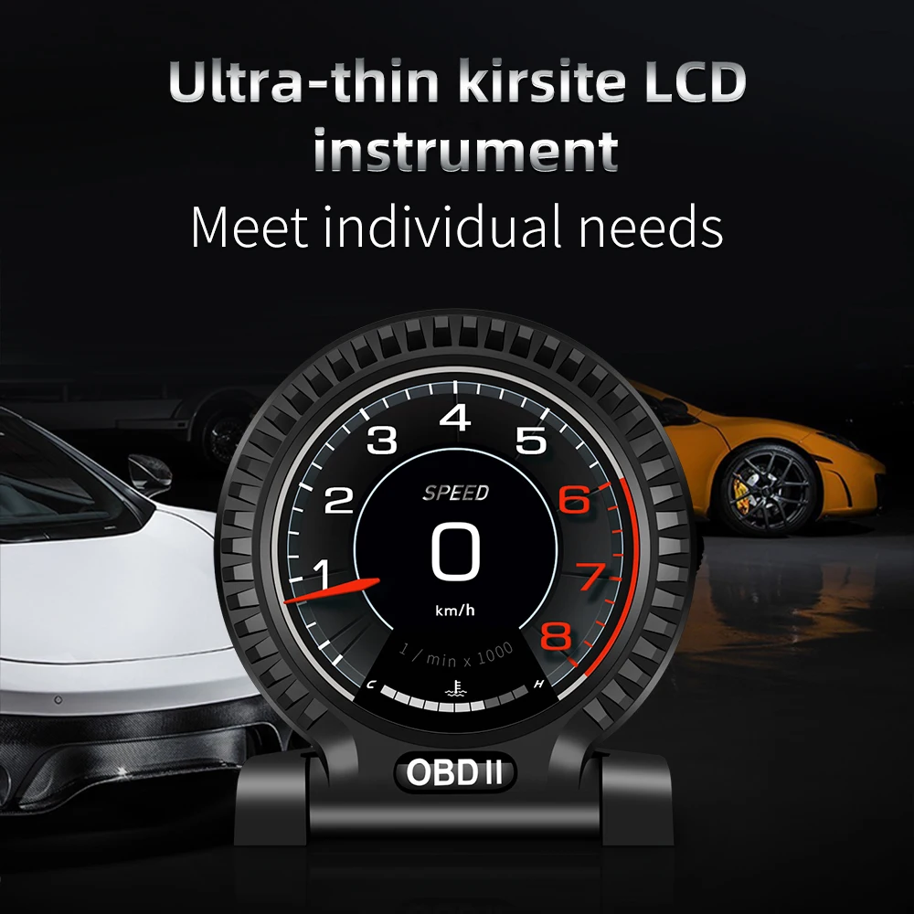 

HUD OBD2 RPM MPH Fuel Consumption Turbo Temperature Digital Car Speedometer Head-Up Display Auto On-Board Computer Smart Gauges