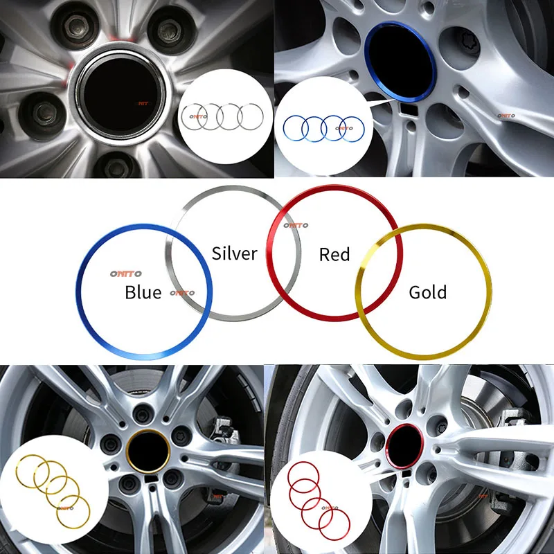 4 шт./лот украшение для автомобиля ступицы колец из алюминиевого сплава E60 E90 F10 F30