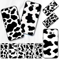 white black cow symbol pattern print phone case for samsung galaxy j2 j4 j5 j6 j7 j8 2016 2017 2018 prime pro plus neo duo