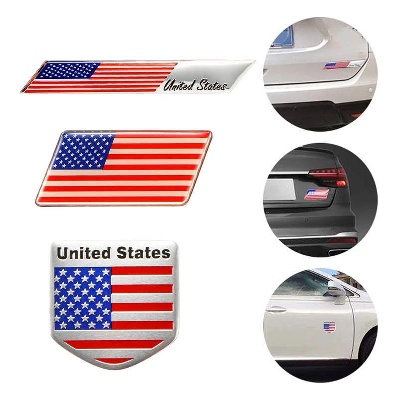 

For Chevrolet Toyota Chrysler Lexus BUICK Lincoln Motorcycle Automobile Great Country USA National Flag Universal Car Stickers