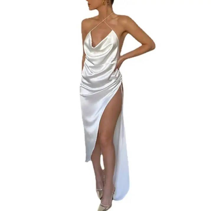 

Женское длинное платье на завязках без рукавов, однотонное летнее платье с глубоким V-образным вырезом и принтом