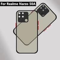 for cover oppo realme narzo 50a case for realme narzo 50a capas bumper colour translucent matte case for realme narzo 50a case