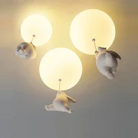 balloon ceiling light for children kids lamp bedroom child ceiling lamp polar bear decor led baby boys gilr room lamp fixtures