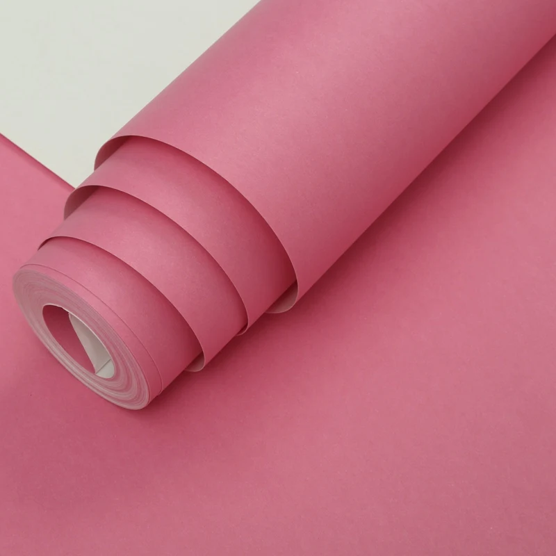 Однотонные Розовые Обои для дома Декор рулон обоев девочек стены кровати papier peint |