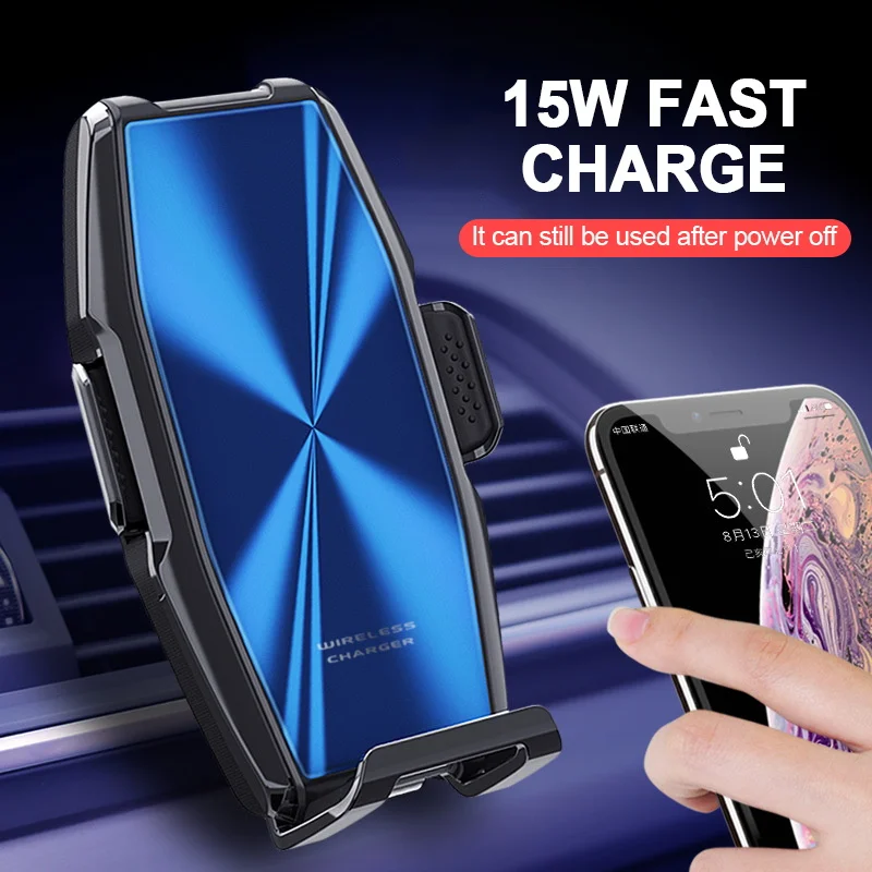 

Автомобильное беспроводное зарядное устройство Tongdaytech 15 Вт для Iphone XS 8 11 Pro Max, автомобильное быстрое зарядное устройство с держателем для ...