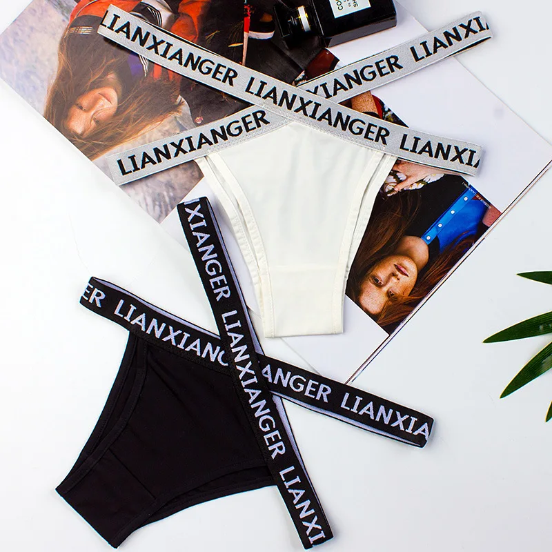 

Hjwsfdcai Ladies Sports Letters Panties Sexy Cross Strappy Women Underpants Low Waist Seamless Cotton Underwear WirelessBreifs