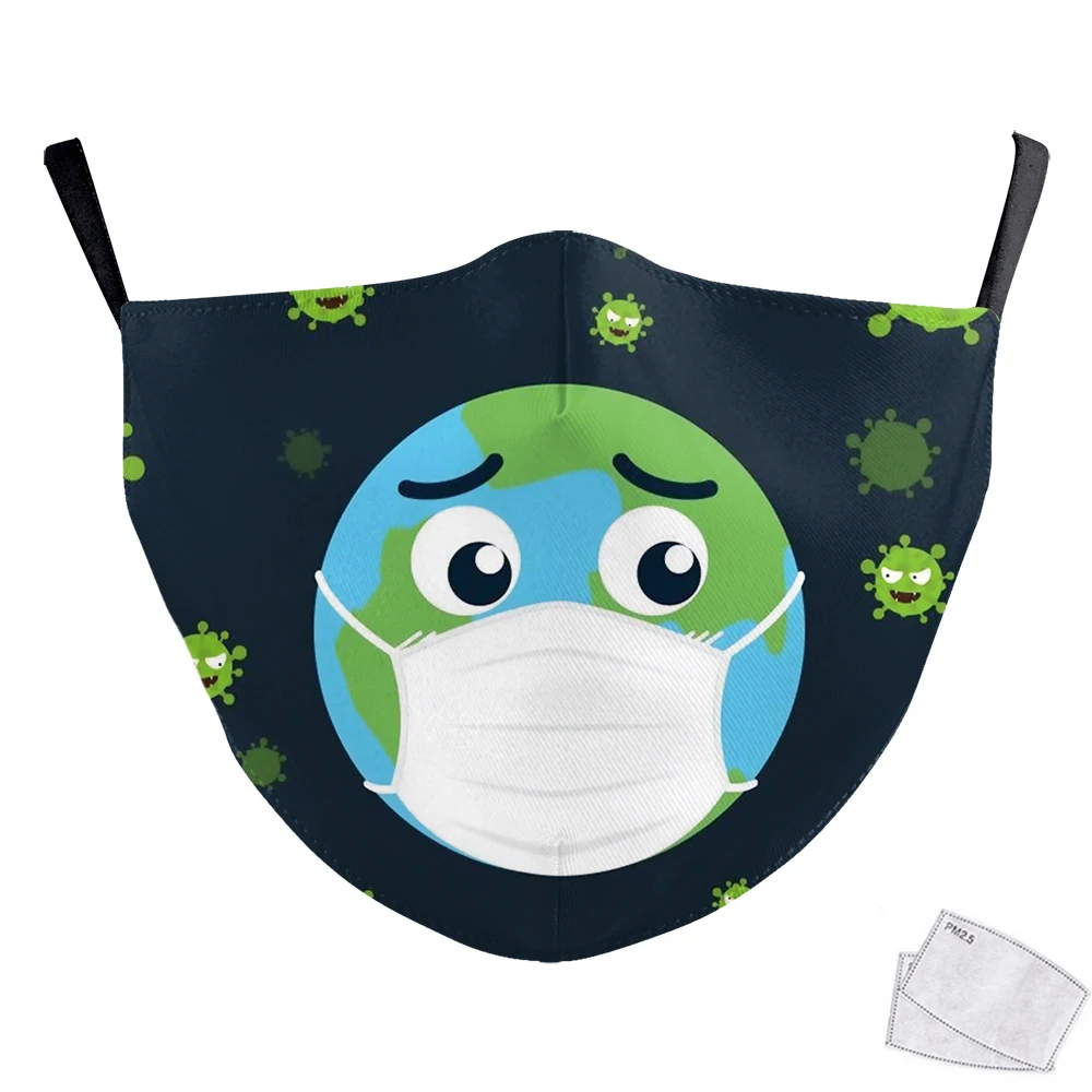 1 шт. Маска Для Взрослых 3D дышащая моющаяся многоразовая маска с новым годом 2021