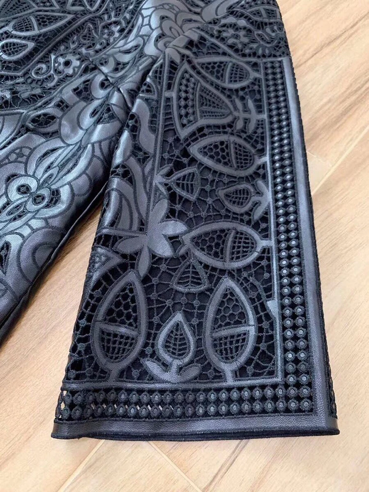 2019 осеннее сексуальное открытое вышивающееся полиуретановое платье с цветочной