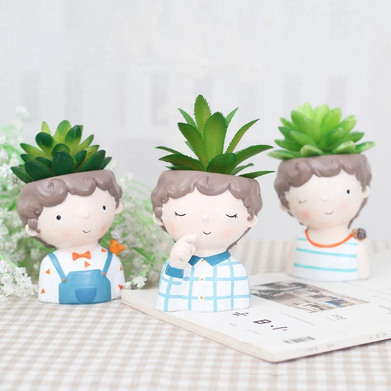 Набор курчавых досок для мальчиков 4 шт. европейский стиль сочные горшки растений