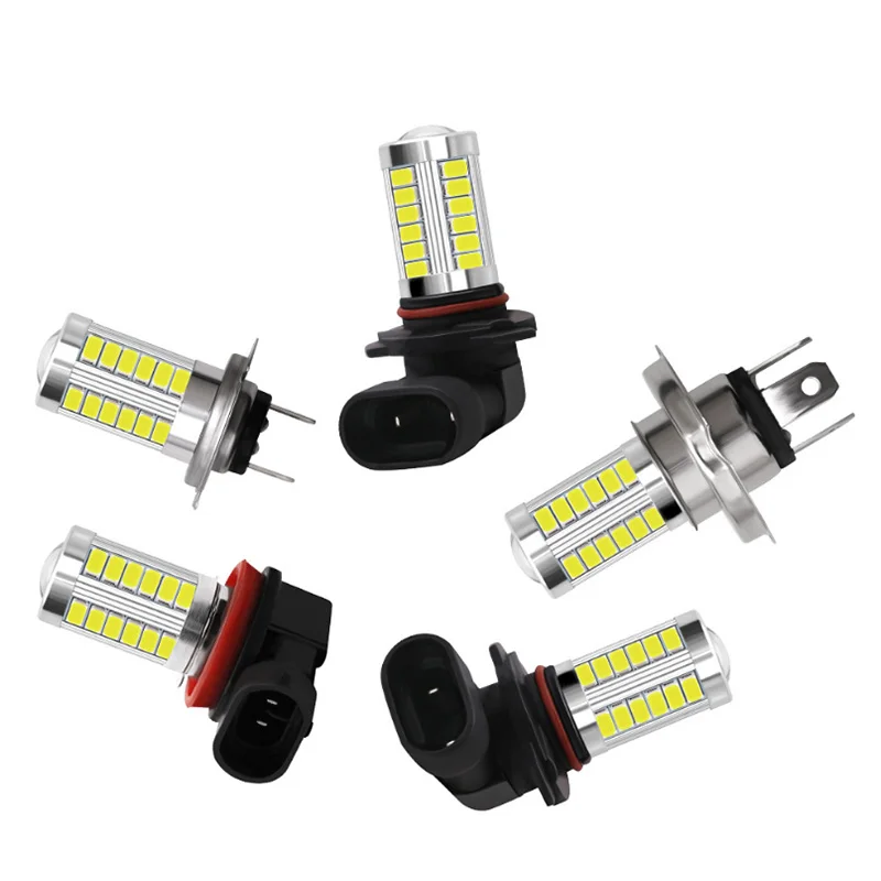 YOUEN дополнительный огни автомобиля H4 светодиодный H7 h8 h9 h11 9005 9006 hb3 hb4 33SMD белый