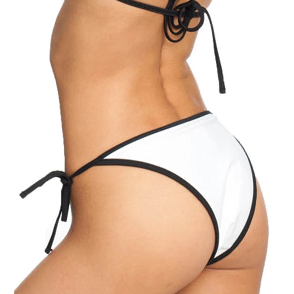 

Sexy Bikini Push Up Swimsuit White Mini Micro Bikini Brazilian Bandage Solid Women's Swimwear 2 Piece Thong Underwear Women Set
