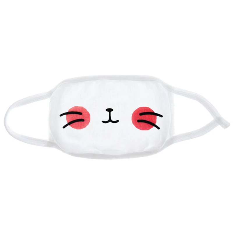 Light Grey Fashion Expression Mouth Mask Anime Cotton Mouth Mask Unisex Mask Mouth-muffle Dustproof Respirator Cute Anti-Dust Mouth Covers - Color: Light Grey