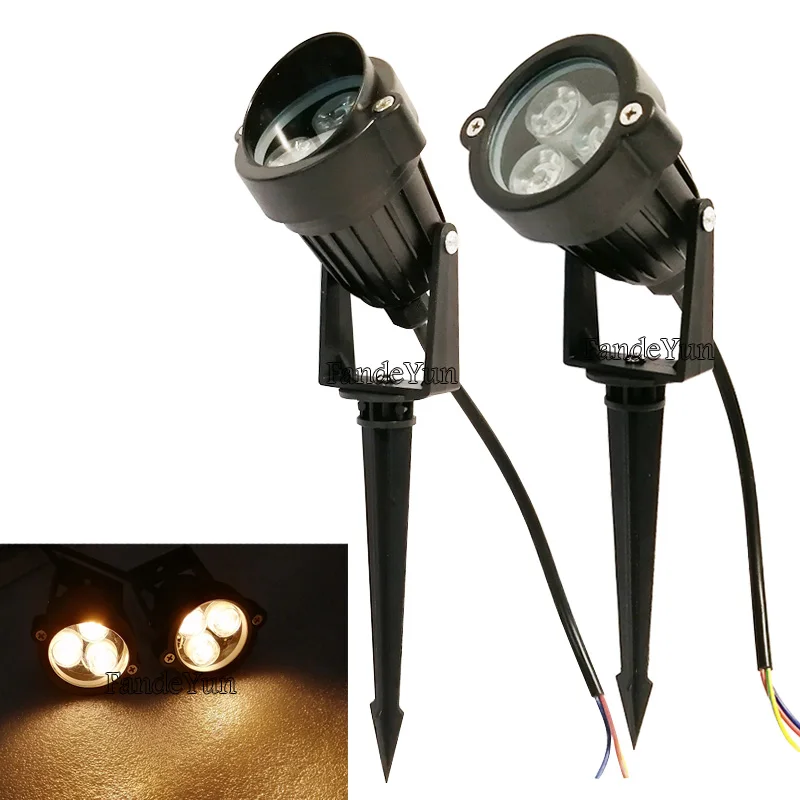 Открытый светодиодный садовый лампы 3W 9W LED освещение ландшафта Спайк