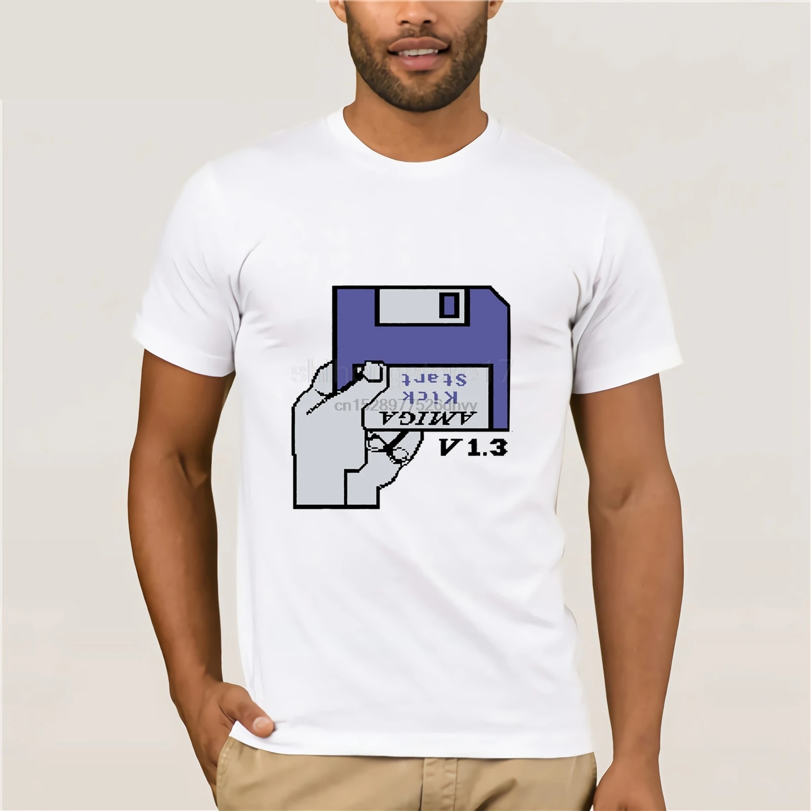 Футболка Commodore Amiga Kick Start белого или серого цвета| |