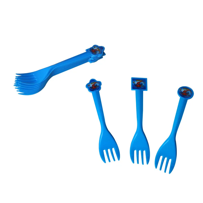 10pcs fork 10 шт./партия, пригласительные открытки с рисунком Человека-паука, детские праздничные украшения, Свадебный день рождения, спрос среди детей, вечерние товары для дня рождения - Цвет: 10pcs fork