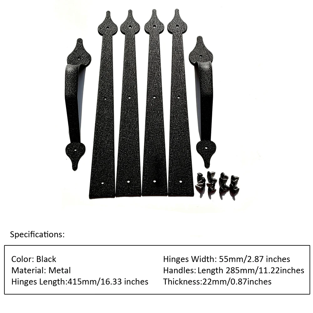 Новый черный ABS металлический декоративный гараж RSF покрытие дверные петли ручки