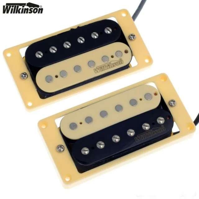 Wilkinson Humbucker Пикап шеи и мост 4C звукосниматель для гитары Комплект Зебра/черный