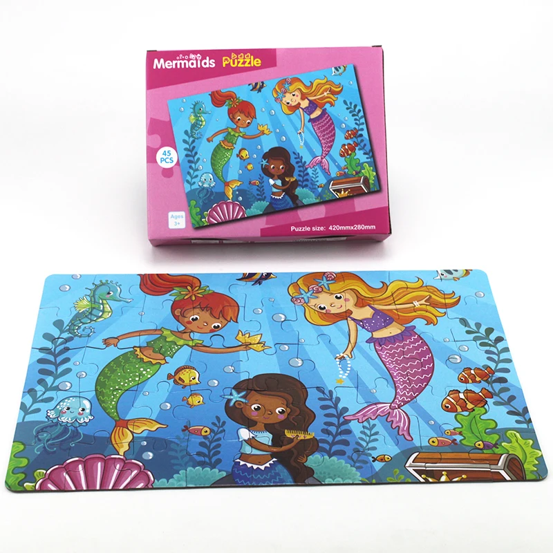 45 штук бумажные головоломки Развивающие игрушки для дети мультфильм