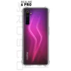 Противоударный силиконовый чехол ROSCO Realme 6 Pro с усиленными углами и бортиком (защитой) вокруг модуля камер