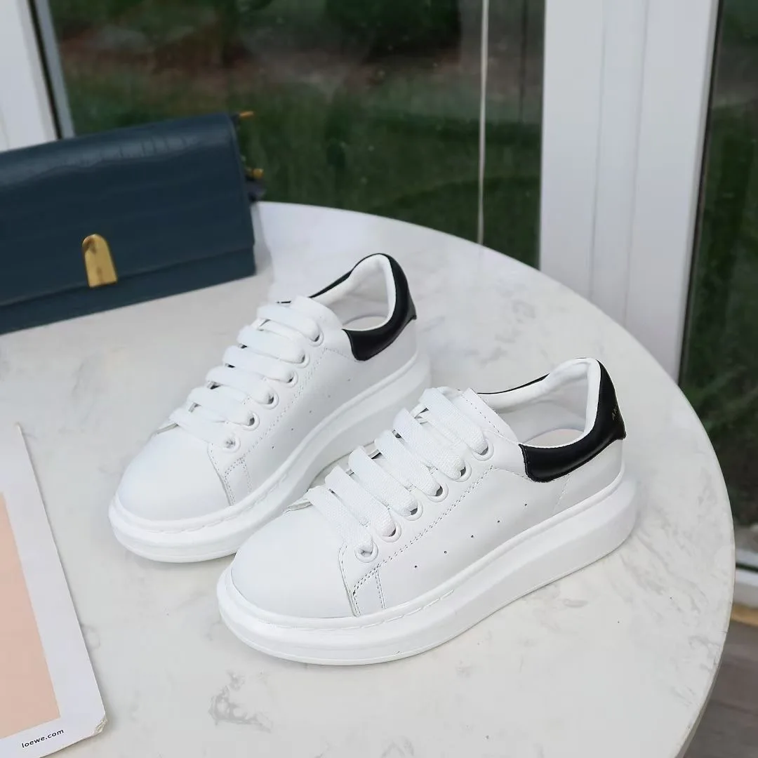 

Кроссовки Mcqueen женские из натуральной кожи, Брендовые спортивные туфли на платформе, на шнуровке, массивный каблук, повседневная обувь на пл...