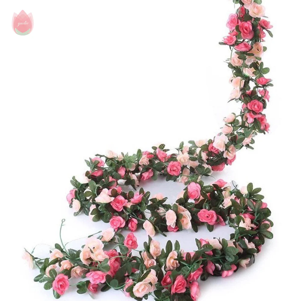 

Rose Artificial Flowers Vine Autumn White Peony Garland For Wedding Christmas Home Room Garden Arch Decor Diy Fake Flowers Vine