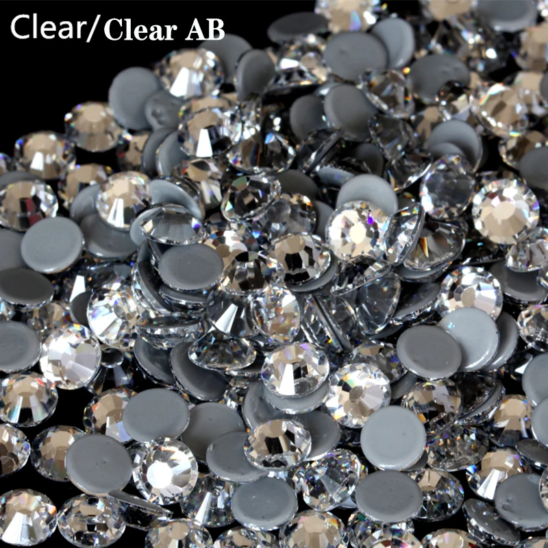 Стразы с кристаллами горячей фиксации AB низом клея DMC все размеры шитье и ткань