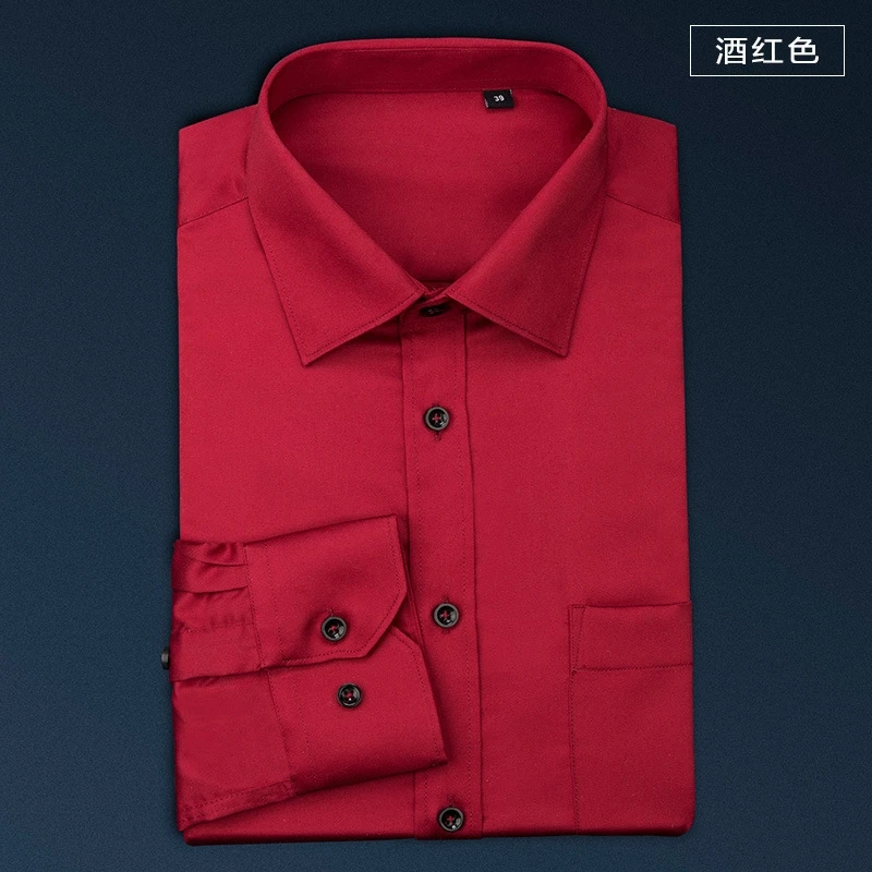 

Men's Mercerized Cotton Luxury Business Shirt 95% Cotton Liquid Ammonia Non-iron Professional High-end White Shirt Dropshiping