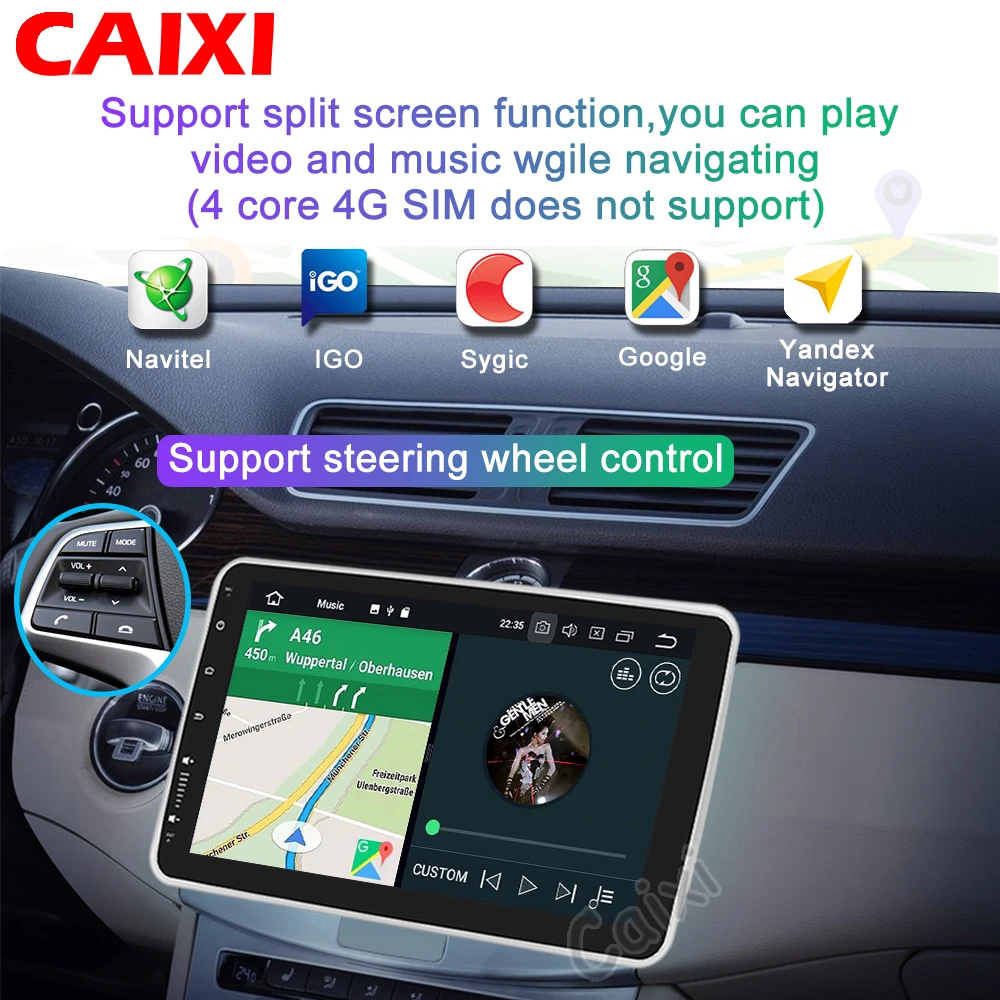 Мультимедийный проигрыватель CAIXI 1 din 10 дюймов Android 9 0 для автомобилей ford Nissan Toyota Kia
