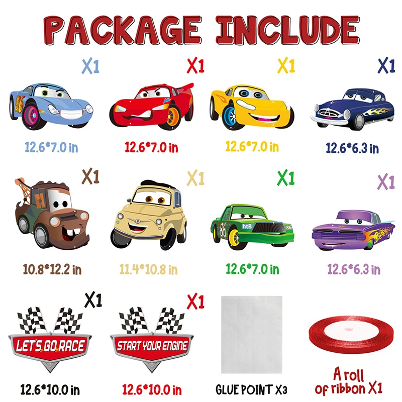 

Race Car Door & Porch Sign Checkered Flags Hanging Banner for Outdoor Indoor Home Wall Decoration Theme Party Supplies for Kids