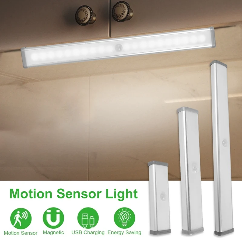 

PIR Motion Sensor Night Light Portable Wireless Cabinet Lamp USB Recharge 2W 3W 5W Kitchen Closet Cupboard Stairs Corridor DC 5V